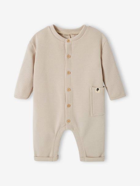 Baby Overall aus Waffelpikee beige 2