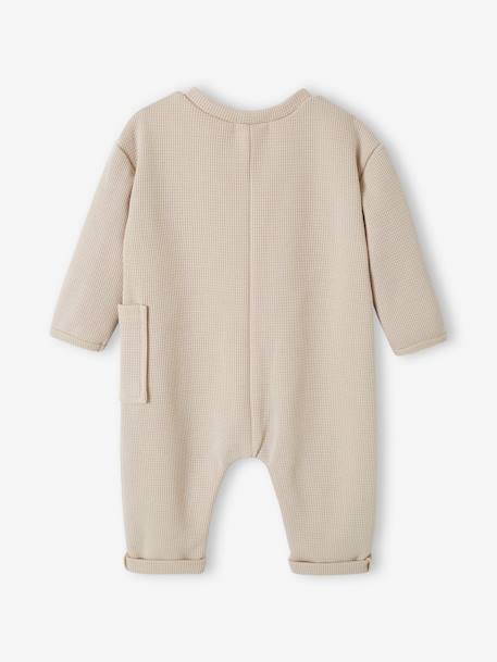 Baby Overall aus Waffelpikee - beige - 3