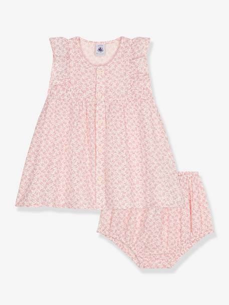 Mädchen Baby-Set: Kleid & Shorts PETIT BATEAU - hellrosa - 1