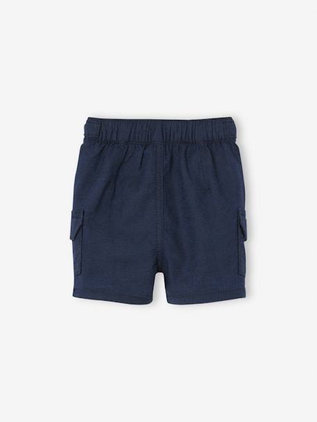 Baby Shorts aus Leinenmix nachtblau 2