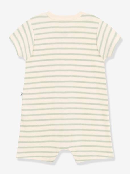 Baby Kurzoverall PETIT BATEAU - grün gestreift - 2