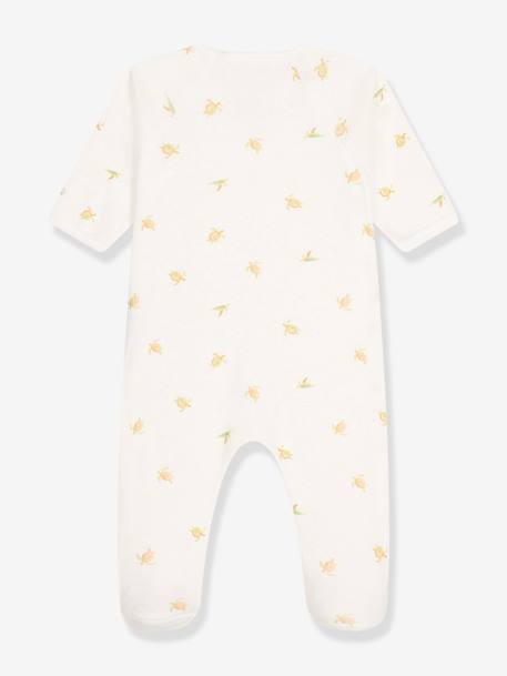 Baby Strampler PETIT BATEAU weiß bedruckt 2