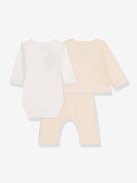 Baby-Set: Wickelbody, Jacke & Hose PETIT BATEAU - beige - 2