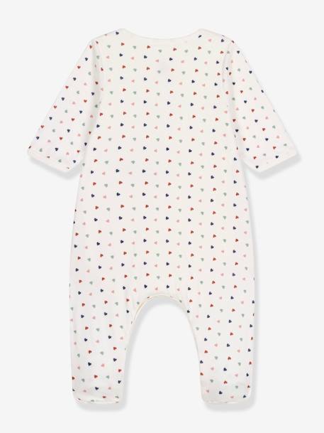 2-in-1-Strampler mit Body PETIT BATEAU, Herzen weiß bedruckt 3