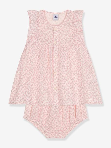 Mädchen Baby-Set: Kleid & Shorts PETIT BATEAU - hellrosa - 2