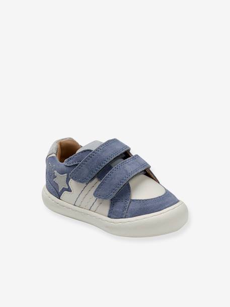 Baby Klett-Sneakers mit Stern wollweiß 1