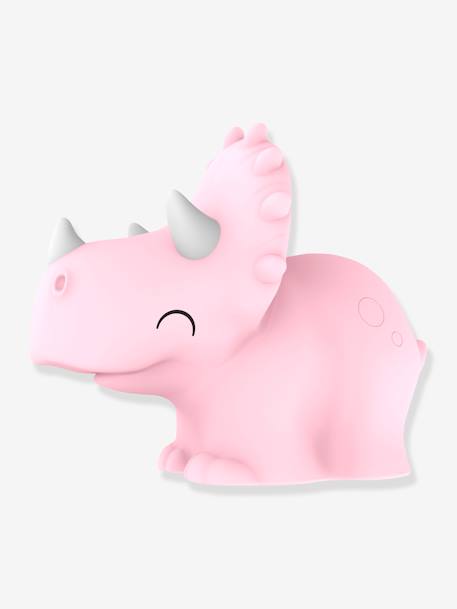 Softes Kinderzimmer Akku-Nachtlicht Triceratops ROXY DHINK rosa 2