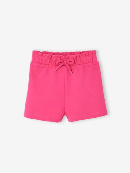 Baby Sweat-Shorts mit Paperbag-Bund Oeko-Tex - aqua+fuchsia - 4