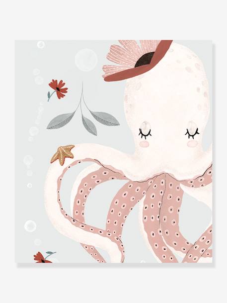 Kinderzimmer Poster Lady Octopus LILIPINSO - graublau - 2