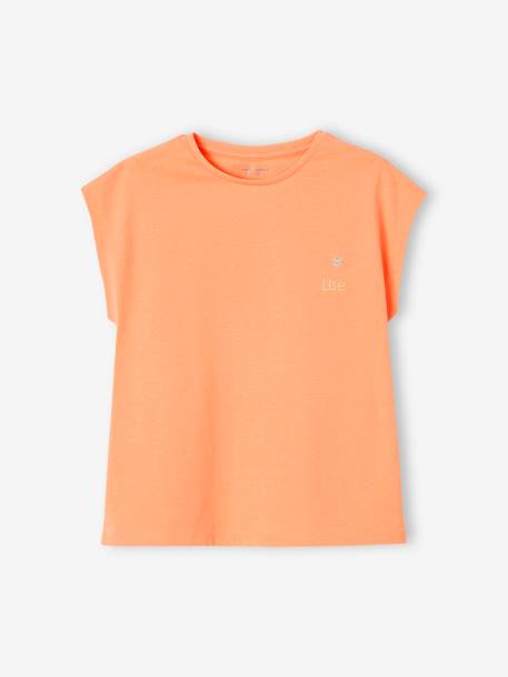 Mädchen T-Shirt BASIC, personalisierbar Oeko-Tex - koralle+mandarine - 7