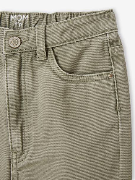 Mädchen Mom-Hose, Hüftweite SLIM khaki+pfirsich 3