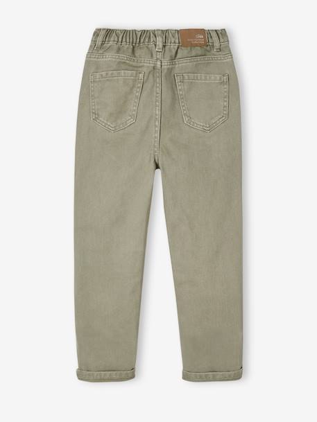 Mädchen Mom-Hose, Hüftweite SLIM khaki+pfirsich 2