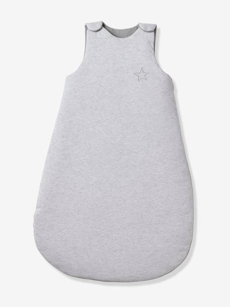 Ärmelloser Baby Schlafsack ANNECY Oeko-Tex blau chambray+grau meliert+rosa 5