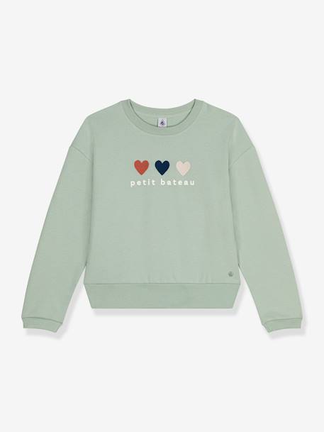 Damen Sweatshirt mit Stickerei PETIT BATEAU grün 1