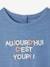 Jungen Baby T-Shirt mit Message-Print blau+wollweiß 2