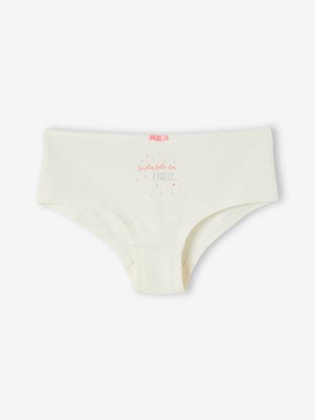 4er-Pack Mädchen Shortys mit Bio-Baumwolle wollweiß 3