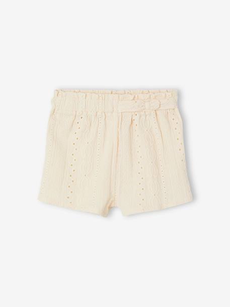 Baby Shorts mit Strukturmuster - wollweiß - 1