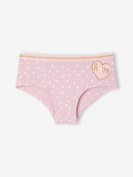 7er-Pack Mädchen Shortys mit Bio-Baumwolle rosa 3