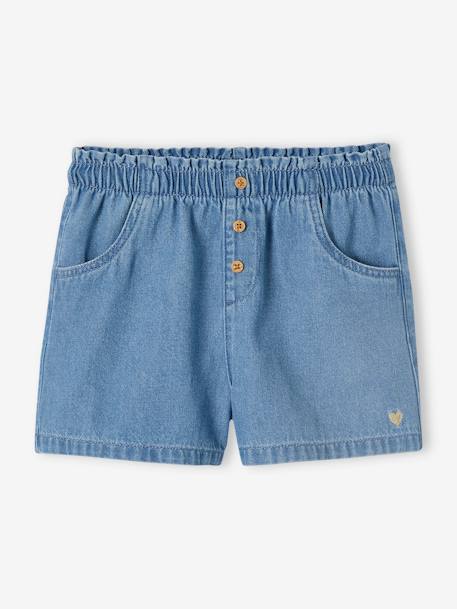 Mädchen Jeansshorts mit Dehnbund - blue stone - 1