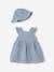 Baby-Set aus Musselin: Kleid & Sonnenhut blau chambray 1