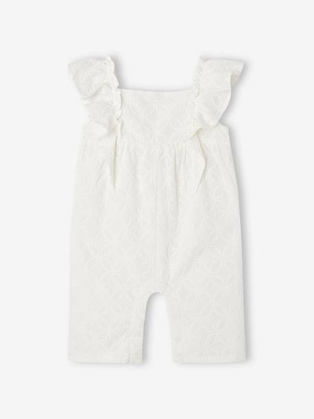 Festlicher Baby Overall mit Stickereien - wollweiß - 3