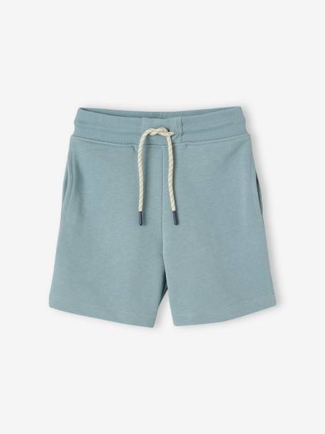 Jungen Sport-Set: Sweatshirt & Shorts, personalisierbar Oeko-Tex - aqua+weiß meliert - 2