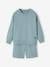 Jungen Sport-Set: Sweatshirt & Shorts, personalisierbar Oeko-Tex - aqua+weiß meliert - 1