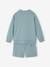 Jungen Sport-Set: Sweatshirt & Shorts, personalisierbar aqua+weiß meliert 3