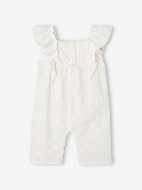 Festlicher Baby Overall mit Stickereien - wollweiß - 4