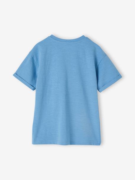 Jungen Henley-Shirt mit Recycling-Baumwolle BASIC, personalisierbar azurblau+wollweiß 3