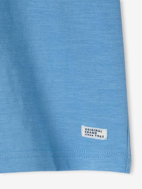 Jungen Henley-Shirt mit Recycling-Baumwolle BASIC, personalisierbar azurblau+wollweiß 5