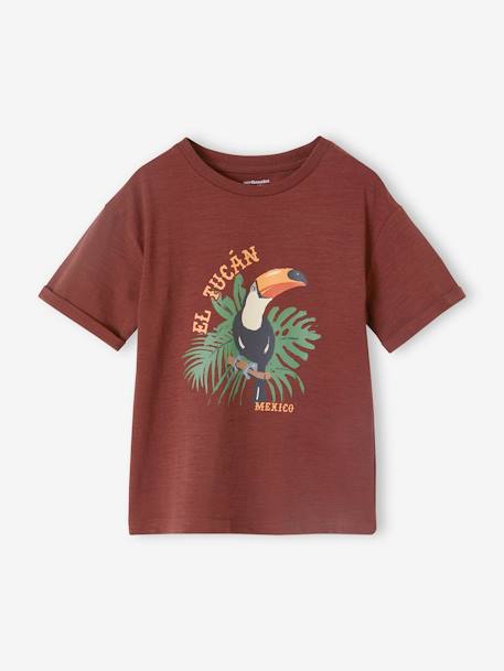 Jungen T-Shirt mit Tukan-Print Oeko-Tex - bordeaux - 2