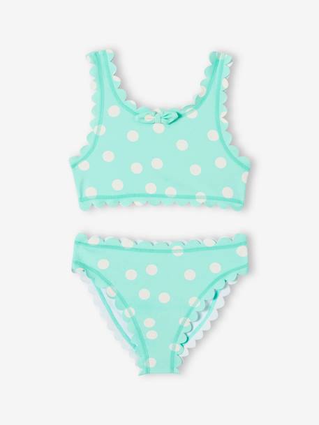 Mädchen Bikini mit Tupfen Oeko-Tex aqua 1