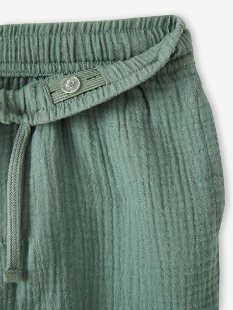 Jungen Shorts aus Musselin - elektrisch blau+grün - 9