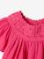 Mädchen Baby Bluse mit Häkelspitze fuchsia 4