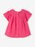 Mädchen Baby Bluse mit Häkelspitze fuchsia 3