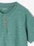 Kurzer Jungen Schlafanzug aus Slub-Jersey Oeko-Tex - smaragdgrün - 4