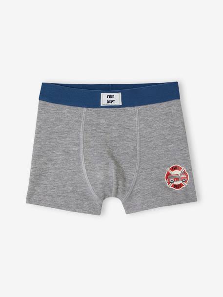 5er-Pack Jungen Boxershorts mit Bio-Baumwolle, Feuerwehr - aquamarine - 6