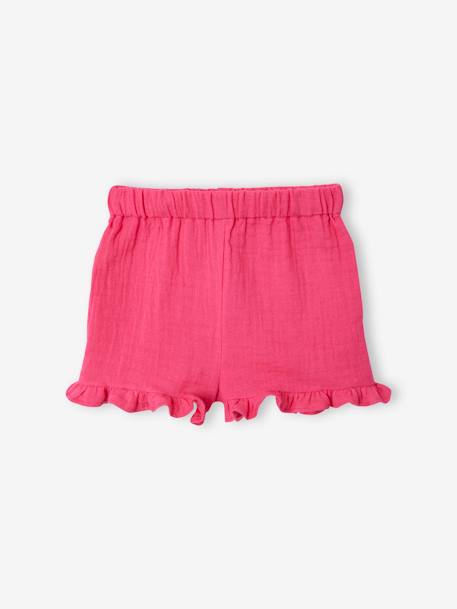 Mädchen Baby-Set: Bluse, Shorts & Haarband rosa/fuchsia 5