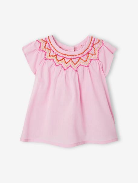 Mädchen Baby-Set: Bluse, Shorts & Haarband rosa/fuchsia 4