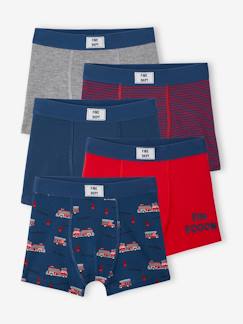 Jungenkleidung-5er-Pack Jungen Boxershorts mit Bio-Baumwolle, Feuerwehr