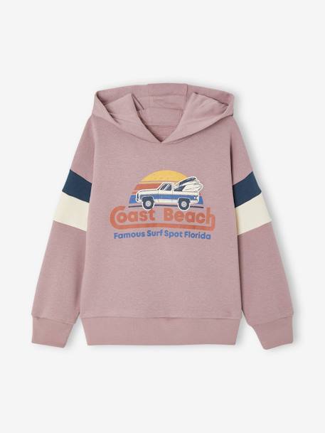 Jungen Kapuzensweatshirt mit Colorblock-Ärmeln Oeko-Tex - malve+ocker - 2