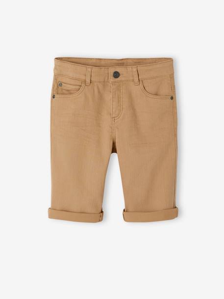 Jungen Shorts Oeko-Tex beige+blau gestreift+graublau+grün+hellgelb+koralle+nachtblau+olivgrün 2