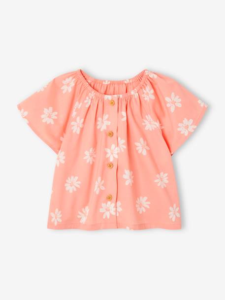 Mädchen Baby Bluse - pfirsich - 1