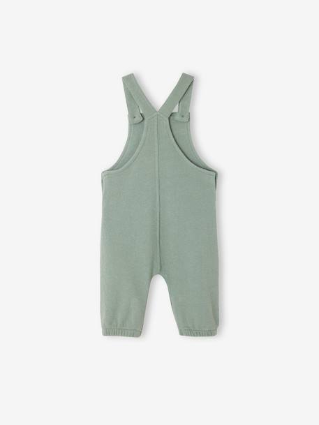 Baby Latzhose aus Sweatware Oeko-Tex - graugrün - 2