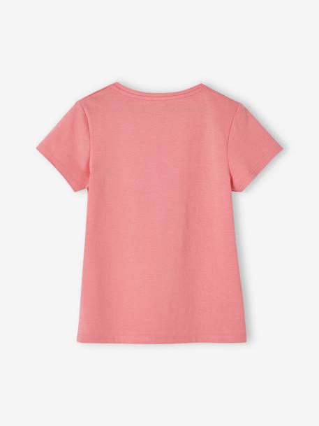 Mädchen T-Shirt, Message-Print BASIC Oeko-Tex - bonbon rosa+erdbeer+koralle+marine+rot+tannengrün+vanille - 5