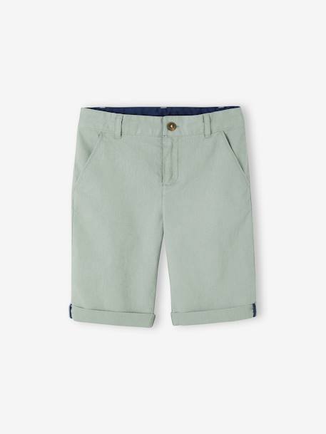 Festliche Jungen Shorts, Bundweite verstellbar blau+hellbeige+marine+salbeigrün 24