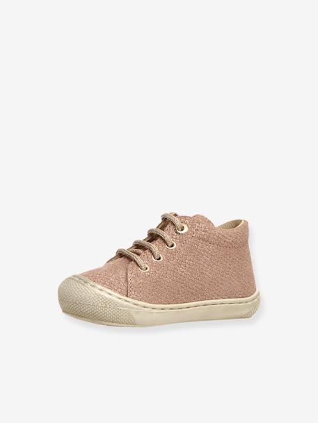 Baby Lauflern-Boots mit Schnürung Cocoon NATURINO rosa 1