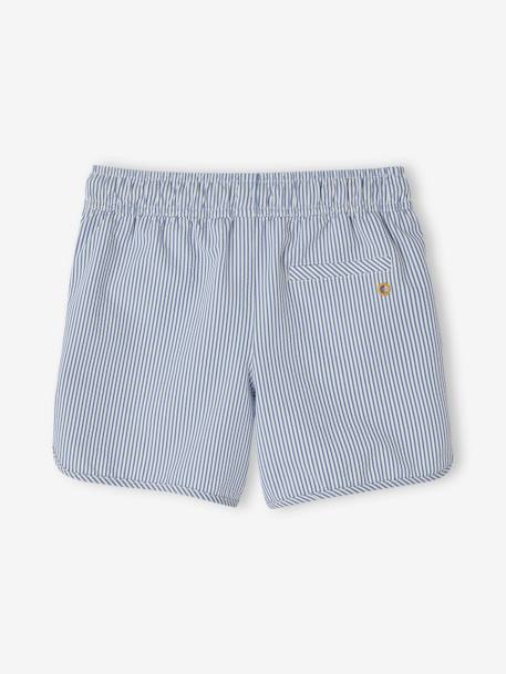 Jungen Badeshorts Oeko-Tex - blau gestreift - 4