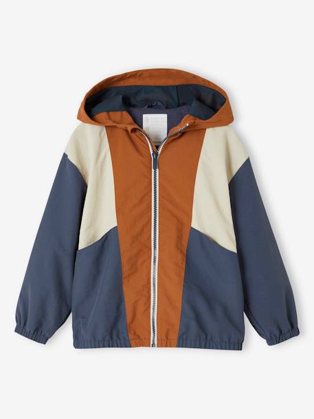 Jungen Anorak, Colorblock-Style - aqua+blau - 4